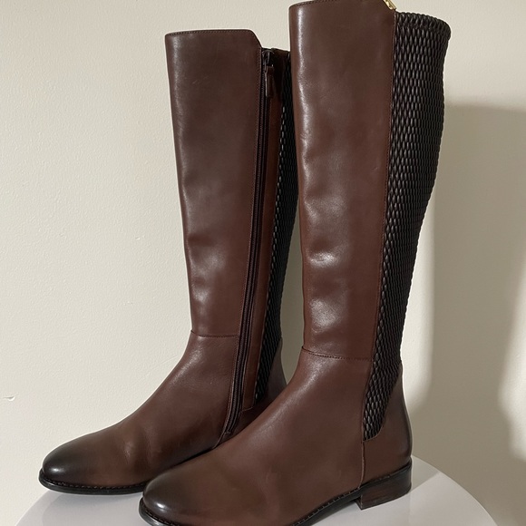 COLE HAAN Rockland Brown Leather Riding Boots SZ 7B. - Picture 3 of 5